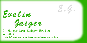 evelin gaiger business card